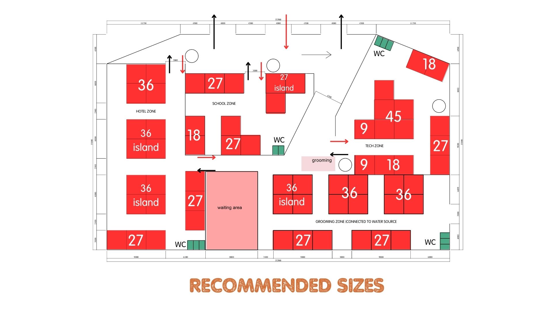 ZONE 2 Recommended Booth Sizes